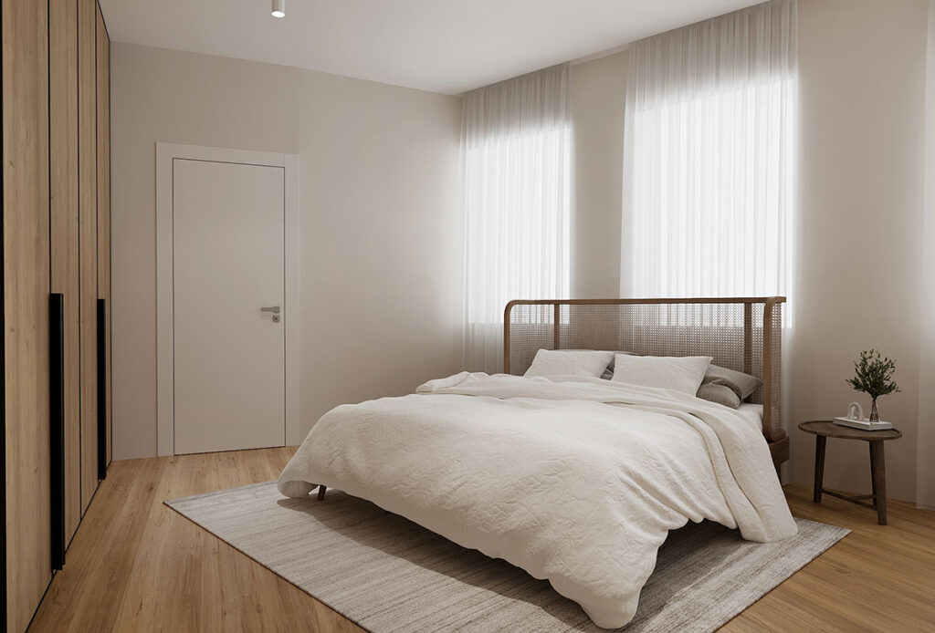 double bed render
